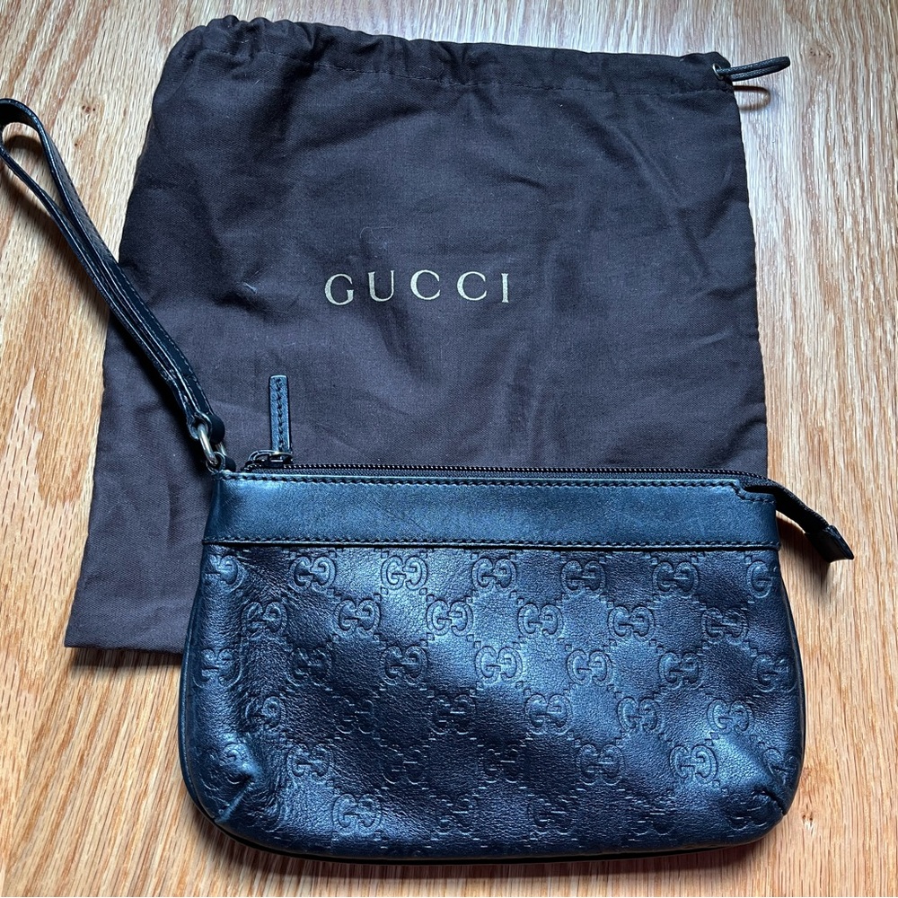 Gucci Vintage Black Wristlet